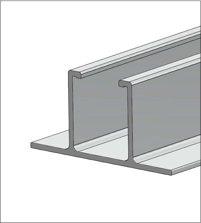 ALUSISTEMI - ALUATLPS5250.L315 PROFILO LONGHERONE H40 - IN ALLUMINIO