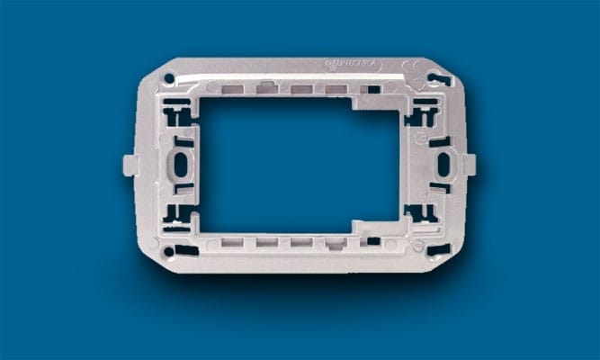 AERTECNICA SPA - ATNNA691 SUPP.ADATT.PLACCA GEWISS GRIGIO MET.CHIA