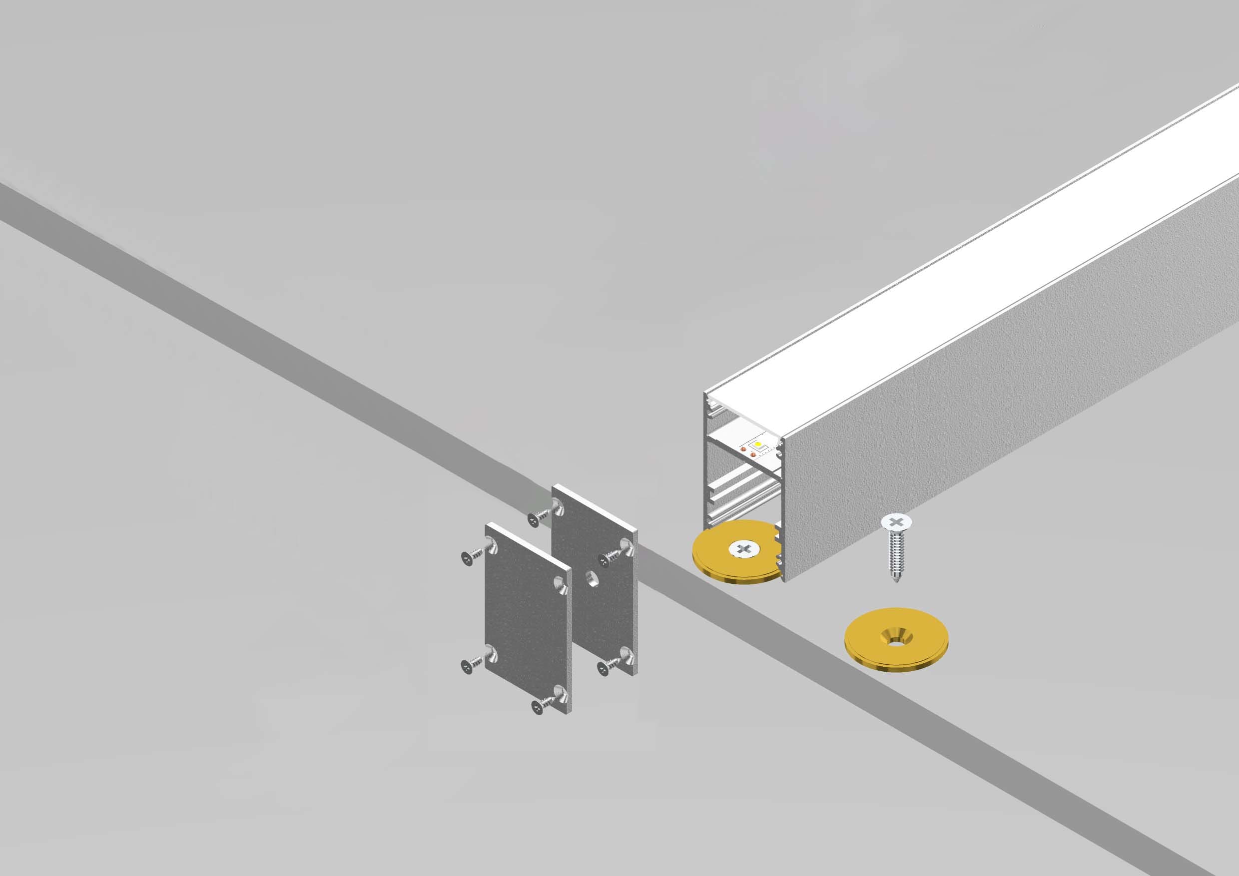 DIGIMAX SRL - DIXB314702-B-KITS-P KIT BIANCO A PLAFONE 31X47 COVER SATINAT