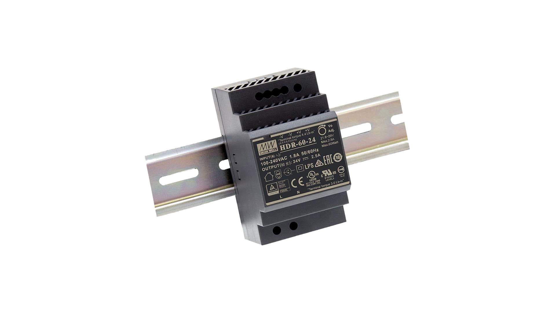 BRILUX SRL - BR1B95-HDR6024 ALIMENTATORE HDR 60-24 MW 60W 24VDC DIN