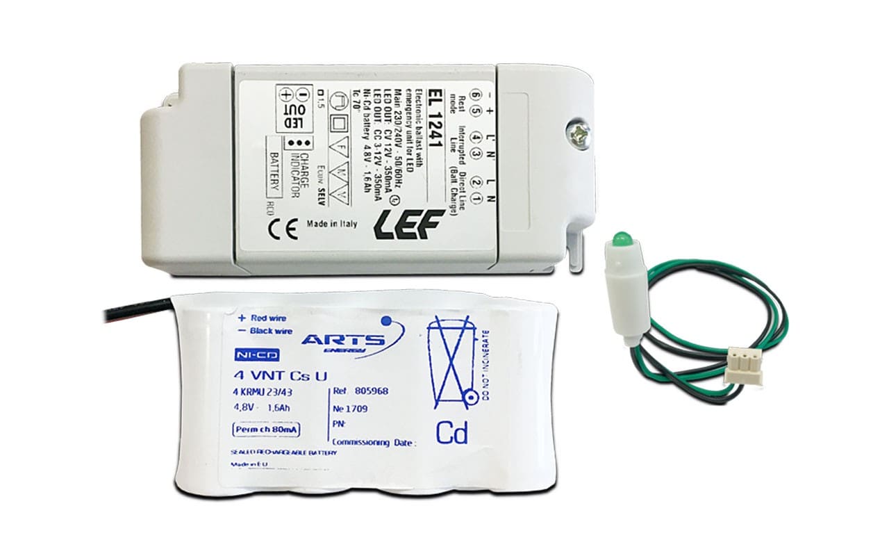 LEF LIGHTING SRL - LEFBAT4816P BATTERIA A PACCHETTO 4,8V 1,6AH