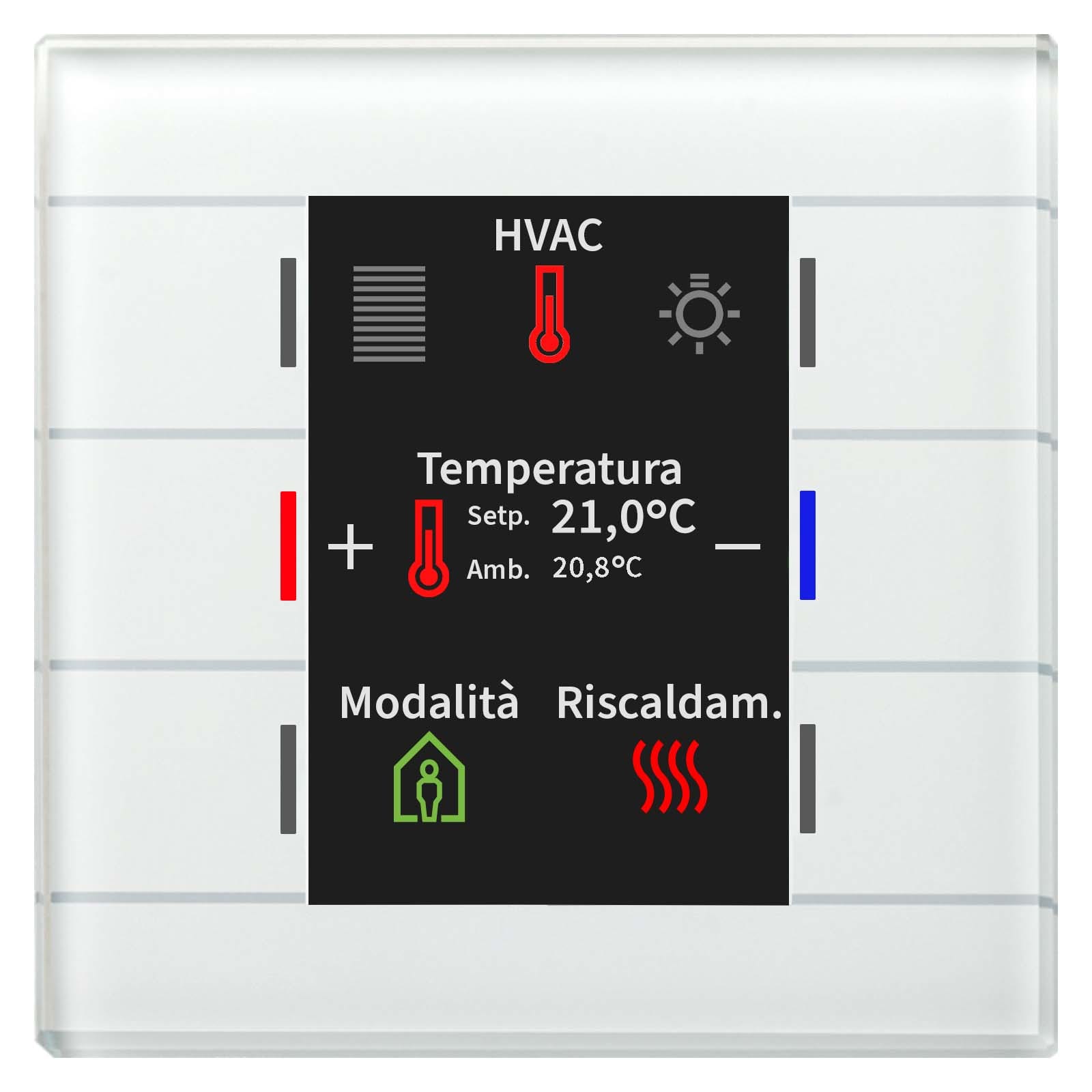MDT ITALIA SRL - EYGBE-GT2TW.02 TASTO VETRO 6T.DISPLAY,T?,B.