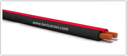 BERICA CAVI SPA - BECB90E02050M PIATTINA ROSSO-NERO 2X0.50 E