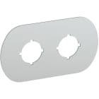 ABB SPA - ABBKV 718 8 MA6-1002 Targhetta 2 fori alluminio