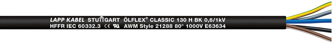LAPP ITALIA SRL - LPP1123412 OLFLEX CLASSIC 130 H BK 0,6/1 KV 4G1