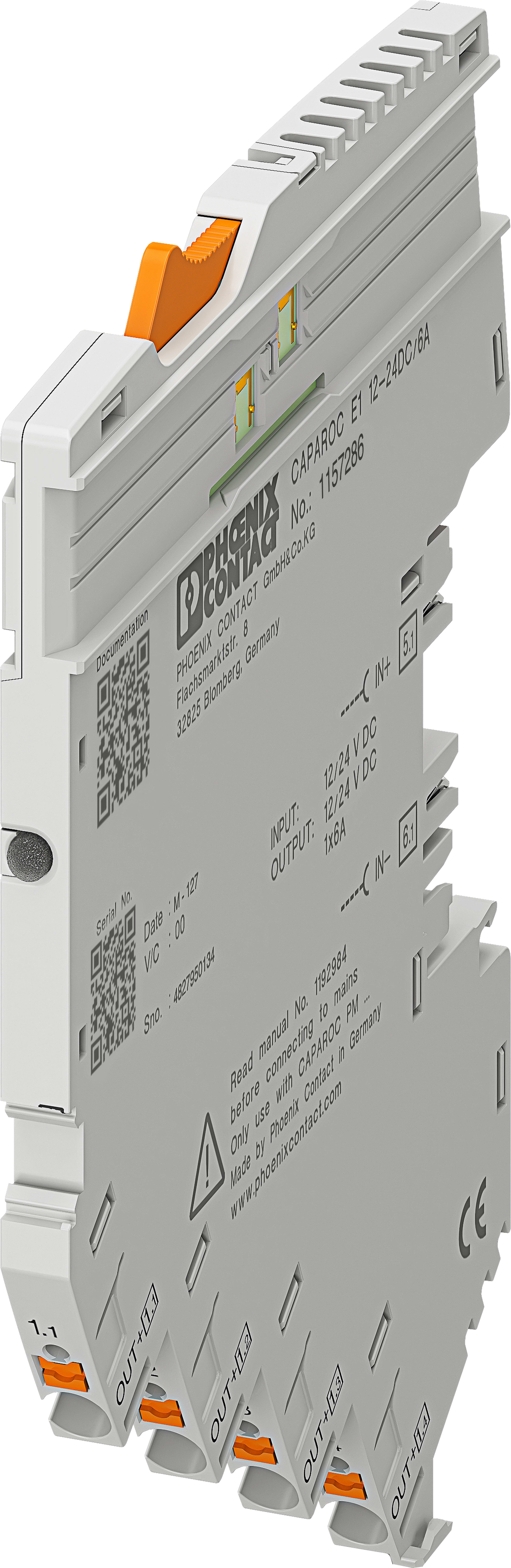 PHOENIX CONTACT - PHC1157286 CAPAROC E1 12-24DC/6A INT. ELETTR. 1 CAN