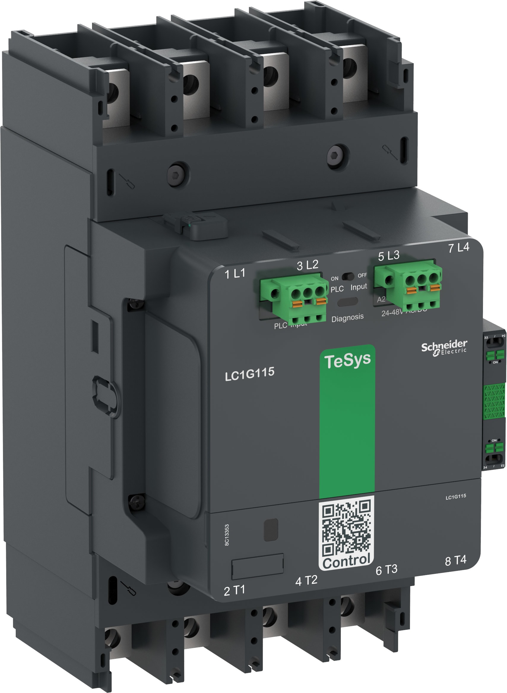 SCHNEIDER ELECTRIC - SNRLC1G1154BEEA CONTATT.TESYS G 115A 4P ADV 24-48 V ACDC