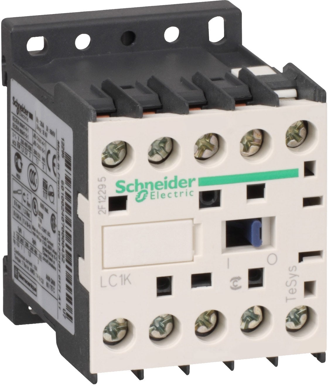 SCHNEIDER ELECTRIC - SNRLC1K1210M7 Contattore TeSys LC1K - 3 poli - AC3 440V 12 A - 220...230 V AC