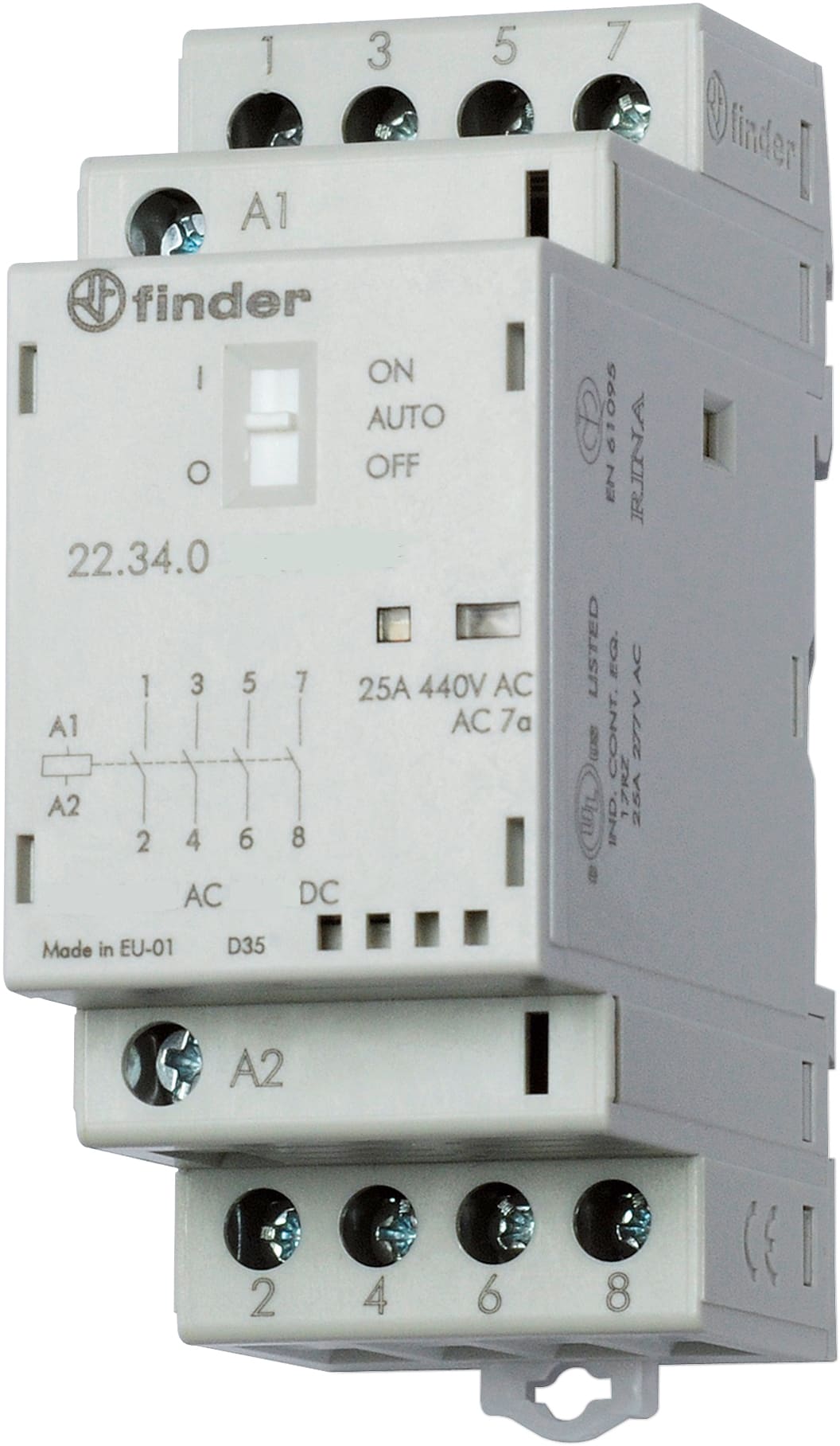 FINDER SPA - FIN223400244640 CONTATTORE 25A 4 CONTATTI 36MM