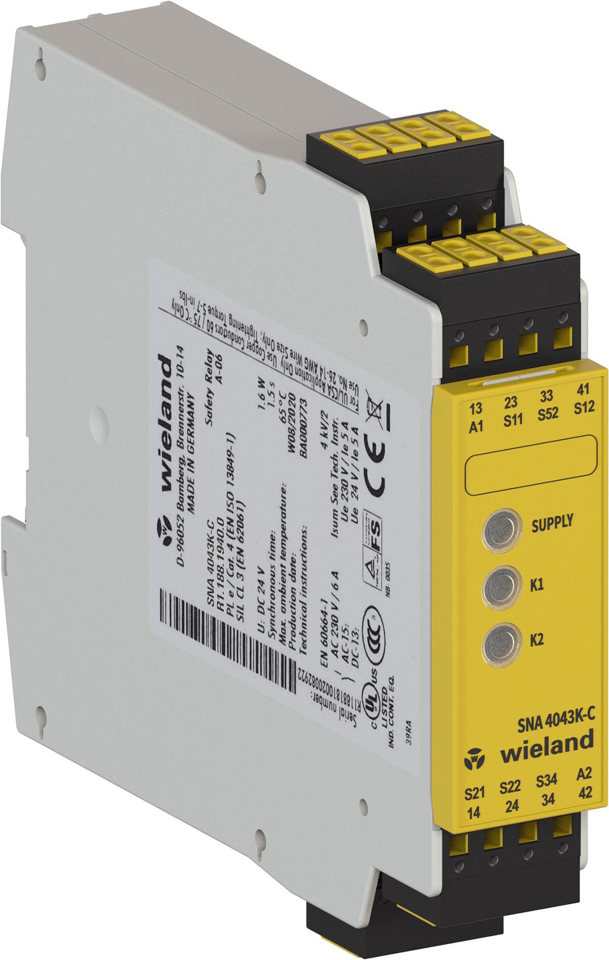 WIELAND ELECTRIC SRL - WIER1.188.1940.0 SNA4043K-C AC/DC 24V 50-60HZ (A)
