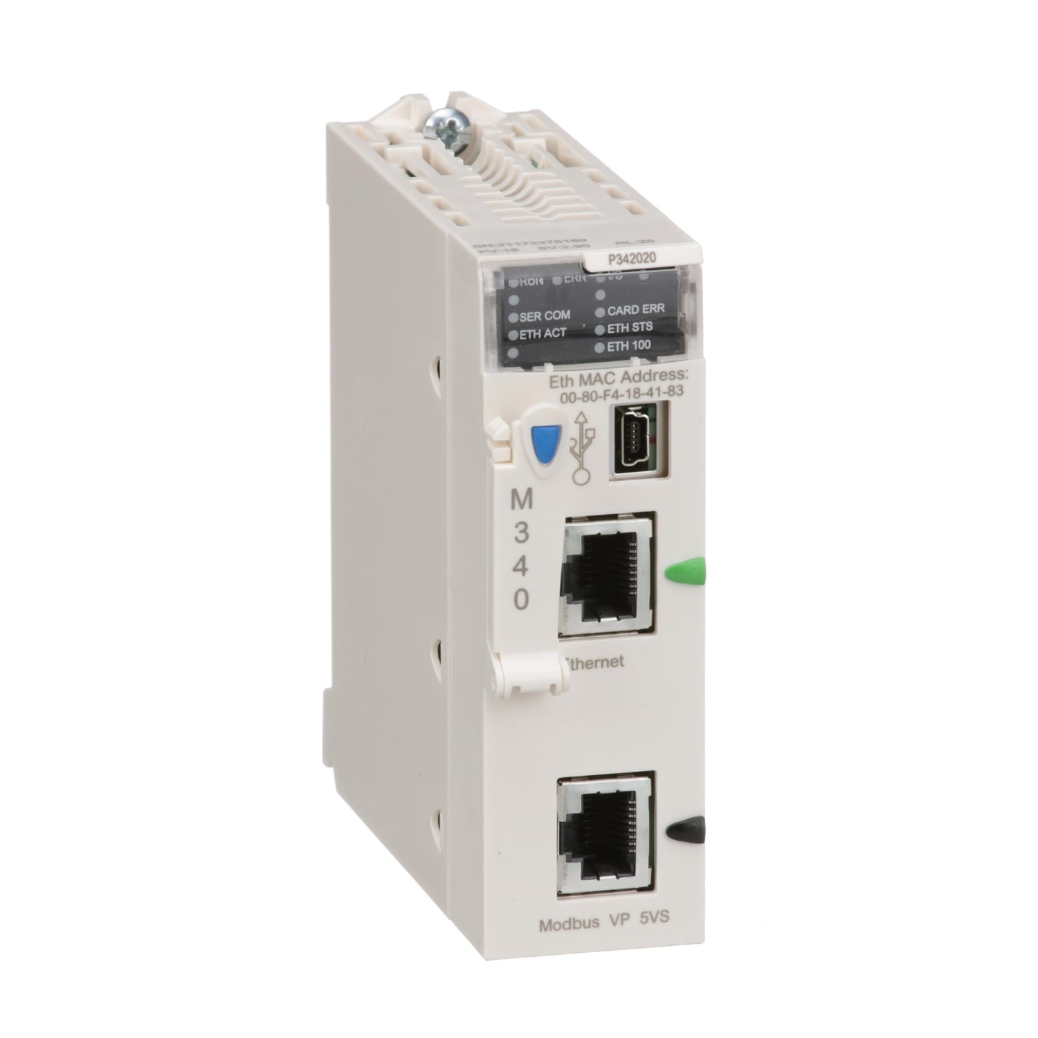 SCHNEIDER ELECTRIC - SNRBMXP342020 Modulo processore M340 - Max 1024 I/O digitali + 256 analog - Modbus - Ethernet