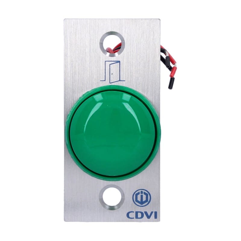 CDVI ITALIA SRL - CDVBPNONFCHOCCAB PULSANTE A FUNGO VERDE NO/NF CABL+PLACCA