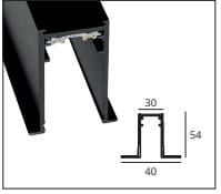 BRILUX GMBH SRL - BRIB500-TRE0303 TRACK DA INCASSO 3M BIANCO