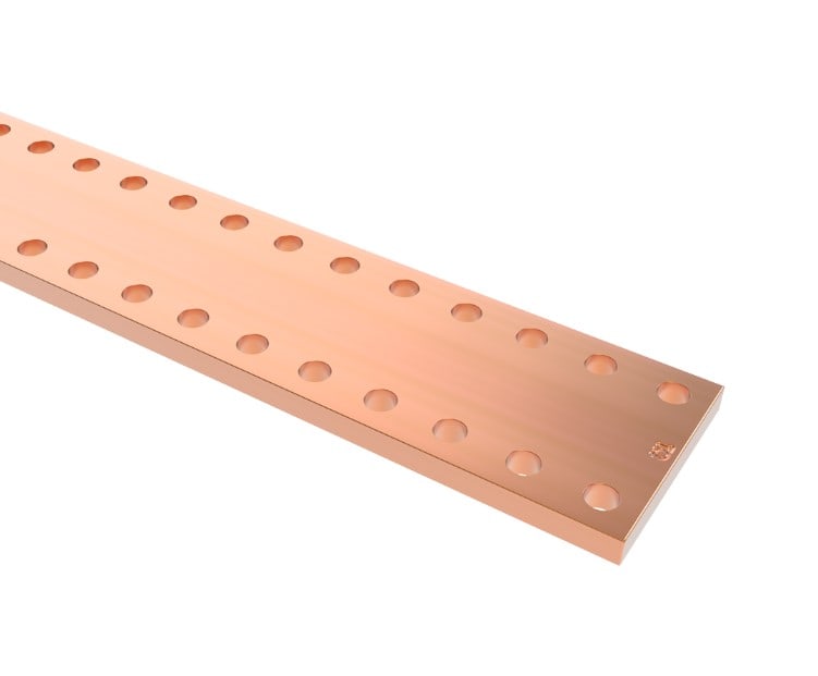 TEKNOMEGA SRL - TKGBRP1005 BARRA RAME 50X5 L1750 FORATA D10,5MM P25