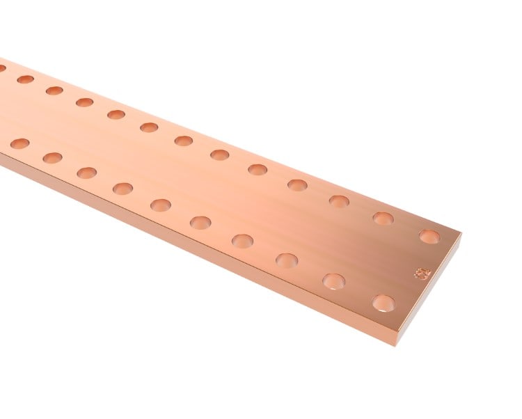TEKNOMEGA SRL - TKGBRP1020 BARRA RAME 100X5 L1750 FORATA D10,5MM P2