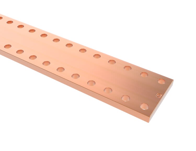 TEKNOMEGA SRL - TKGBRP1045 Barra rame preforata 100X10