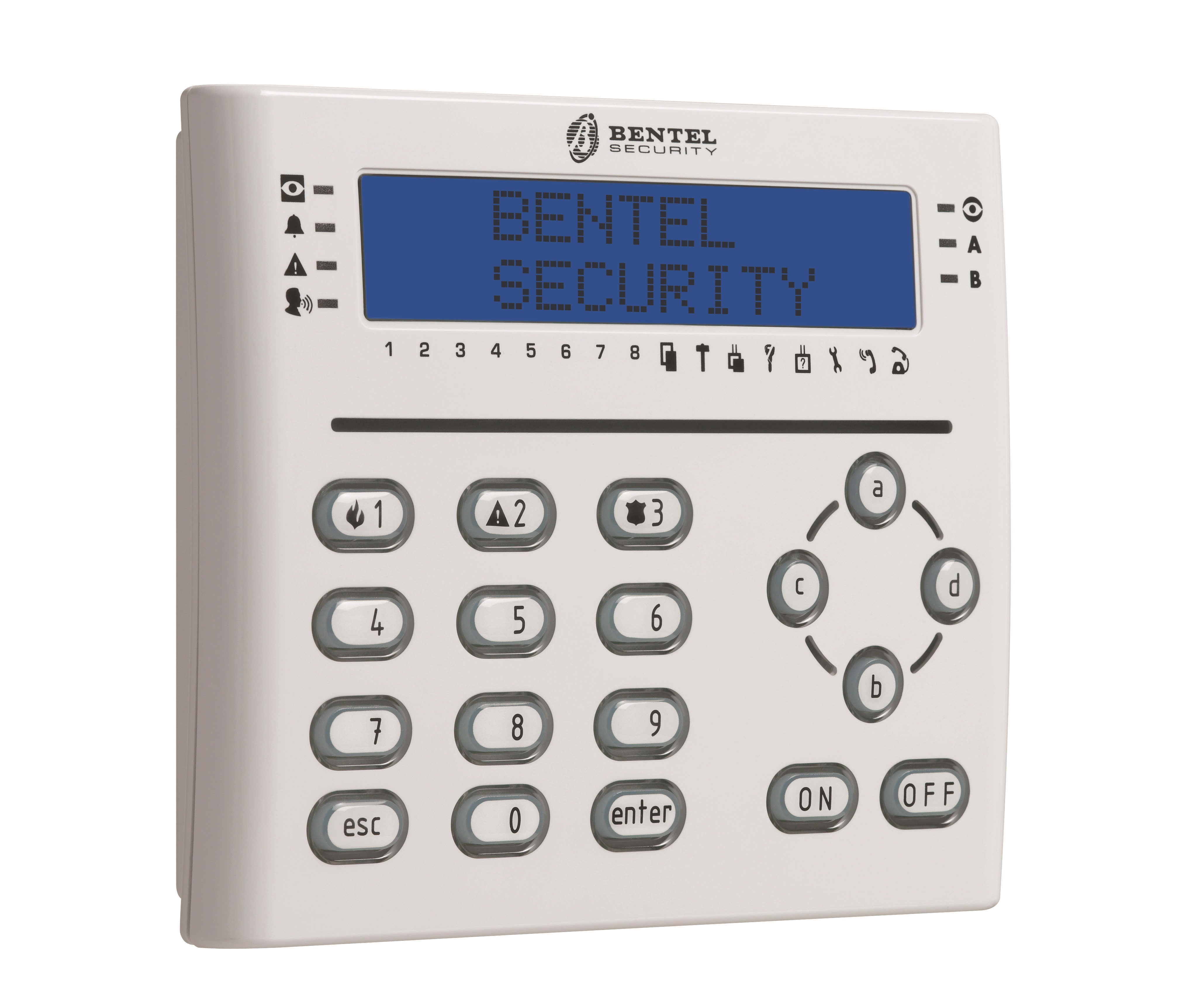 BENTEL SECURITY SR - BSYABSOLUTA T-WHITE TASTIERA LCD BIANCA CON LETTORE DI PROSS