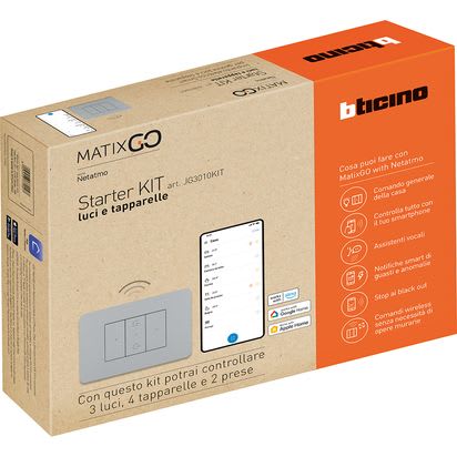 BTICINO - BTIJG3010KIT MATIXGO - STARTERKIT LUCI TAPPARELLE GRI