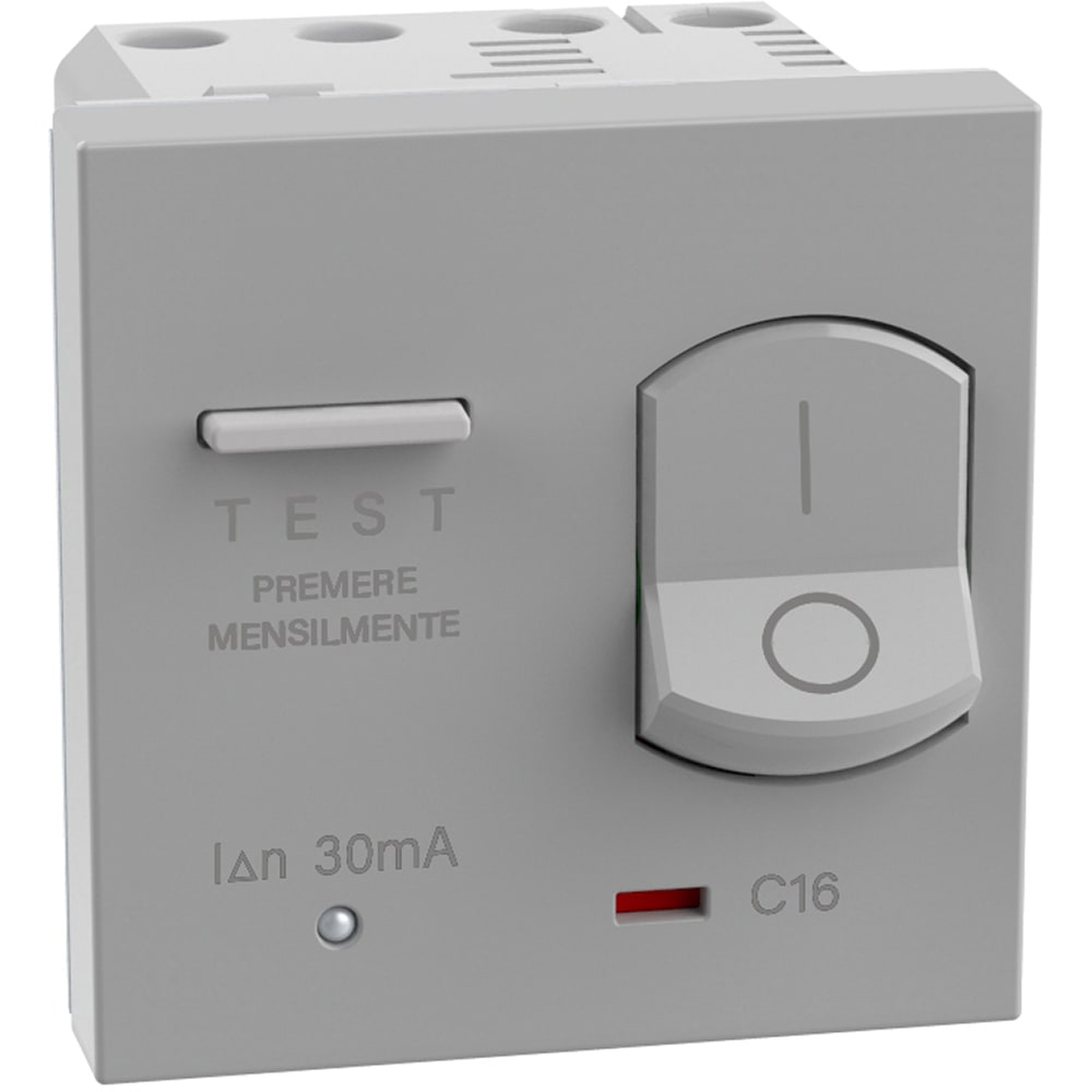 BTICINO - BTIJG4306A16 MATIXGO - RCBO 1P+N 16A 30MA GRIGIO