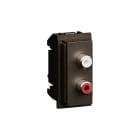BTICINO - BTIKB4269R L.NOW - modulo doppio RCA bronze