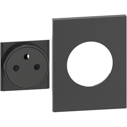 BTICINO - BTIKG55M3F L.NOW - COVER PRESA FR/BE FLAT 3M NERA