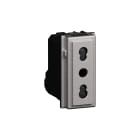 BTICINO - BTIKS4180 L.NOW - presa 2P+T 10/16A 250Vac steel