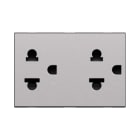 BTICINO - BTIKS4185 L.NOW - presa duplex uni 2P+T 16A steel