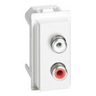 BTICINO - BTIKW4269R L.NOW - MODULO DOPPIO RCA BIANCO