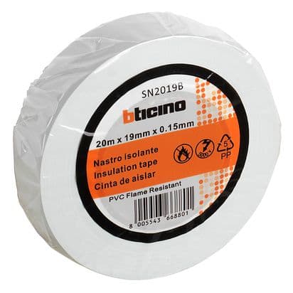 BTICINO - BTISN2019B NASTRO ISOLANTE 19MM X 20M BIANCO