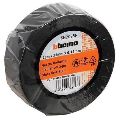 BTICINO - BTISN2025N NASTRO ISOLANTE 25MM X 20M NERO