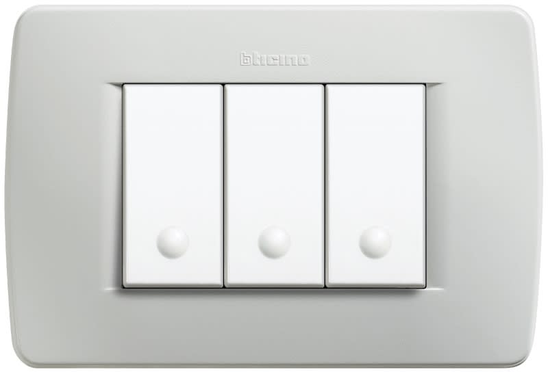BTICINO - BTIC4803GC LUNA - PLACCA 3P GRIGIO CHIARO