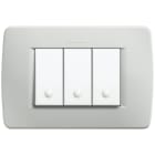 BTICINO - BTIC4803GC LUNA - PLACCA 3P GRIGIO CHIARO