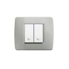 BTICINO - BTIC4819GC LUNA - PLACCA 2P CENTRATI GRIGIO CHIARO