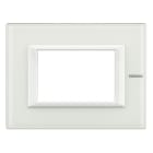 BTICINO - BTIHA4803VBB AXOLUTE - PLACCA 3P VETRO BIANCO