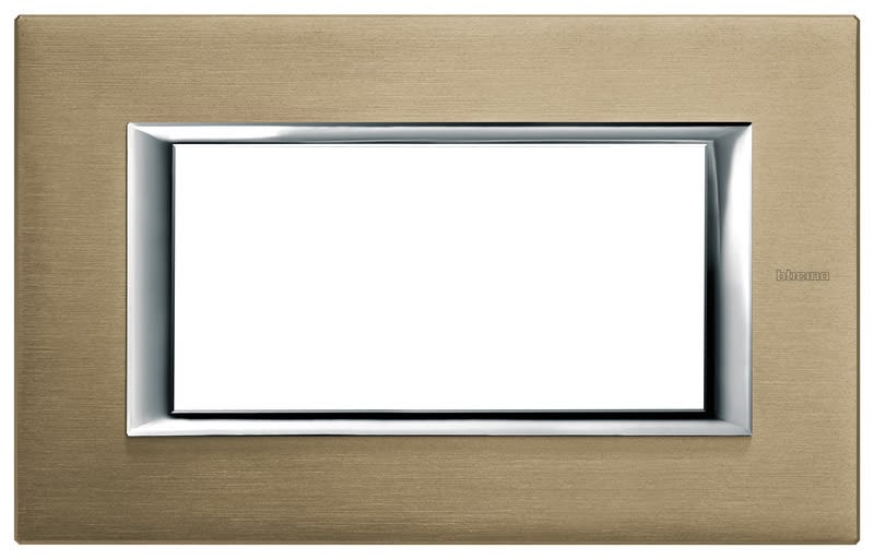 BTICINO - BTIHA4804NX AXOLUTE - PLACCA 4P TITANIO SPAZZOLATO