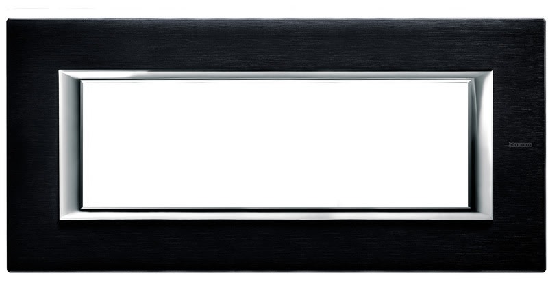 BTICINO - BTIHA4806XS AXOLUTE - PLACCA 6P ANTRACITE SPAZZOLATA