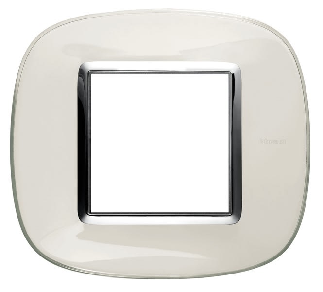 BTICINO - BTIHB4802DB AXOLUTE - PLACCA 2P BIANCO LIQUID