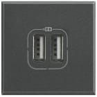 BTICINO - BTIHS4285C2 AXOLUTE - CARICATORE USB 2P ANTRACITE
