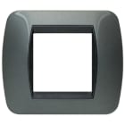 BTICINO - BTIL4802AC LIVING INT - PLACCA 2 POSTI ACCIAIO SCUR