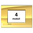 BTICINO - BTILNA4804OA LL - PLACCA 4P ORO FREDDO