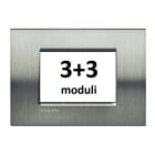 BTICINO - BTILNA4826ACS LL - PLACCA 3+3P ACCIAIO SPAZZOLATO