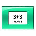 BTICINO - BTILNA4826VD LL - PLACCA 3+3P VERDE