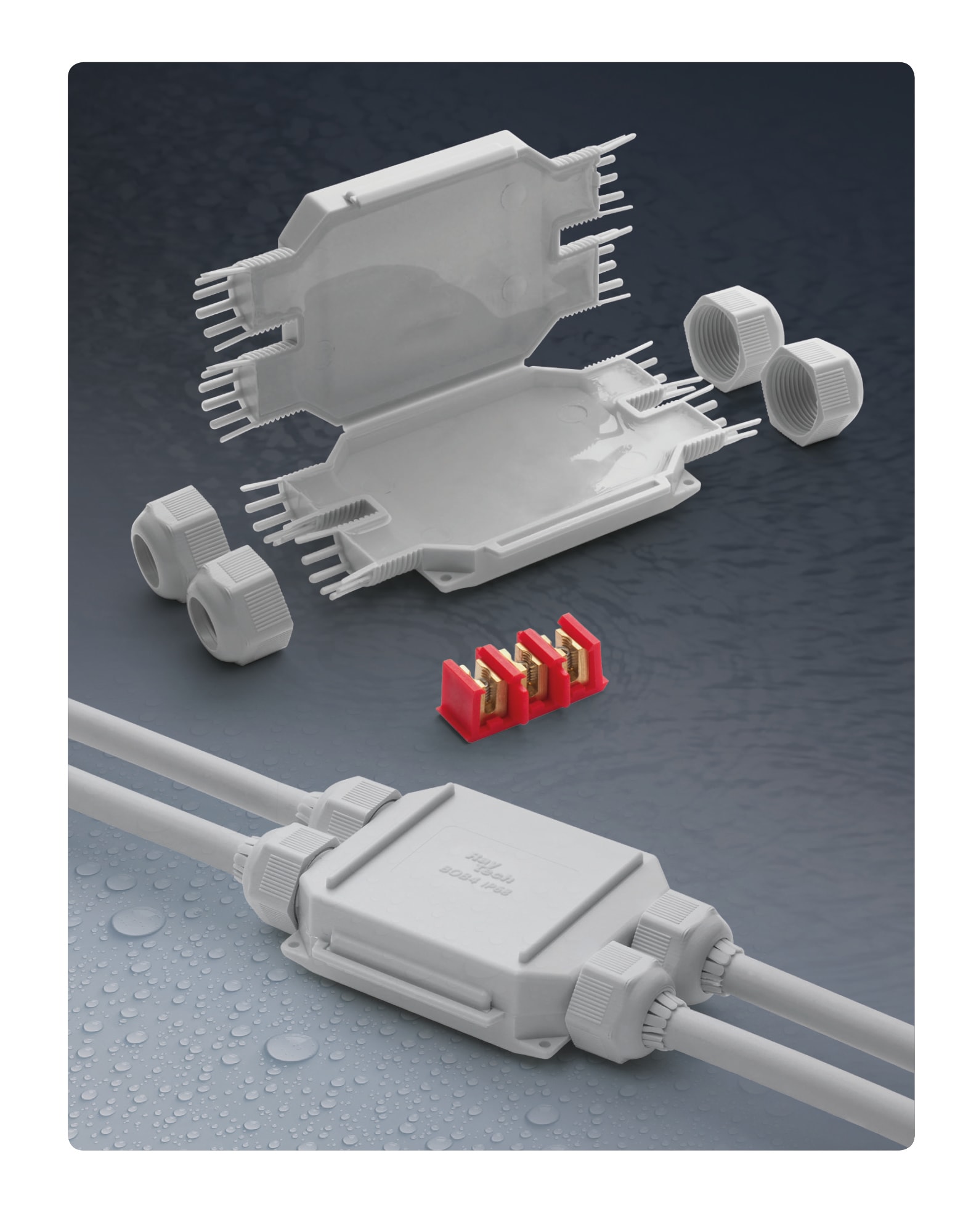 RAYTECH SRL - RYTBOB4 BOB 4  (CF 1 PZ)  MINI CASSETTA IP68 GEL