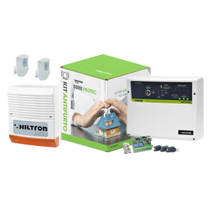 HILTRON LAND SRL - C1AKPROTEC4 KIT CON CENTRALE PROTEC4 +2 RIVELATORI I