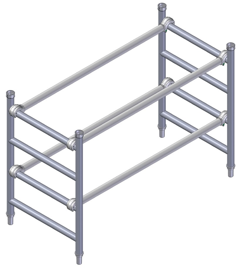FACAL SRL - FAFC5-7515 Palchetto terminale  h. 1040-4 gradini C
