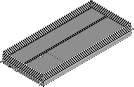 FACAL SRL - FAFC7-1122 PIANO DI LAVORO IN ALLUM. COMPLETO CON F