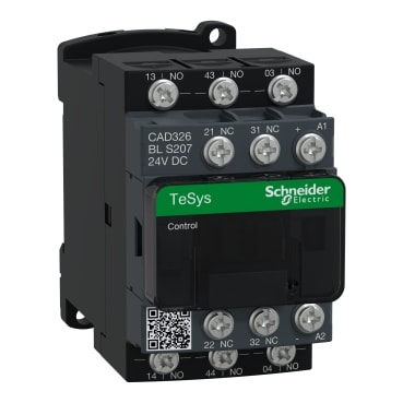 SCHNEIDER ELECTRIC - SNRCAD326BLS207 CONTATTORE AUSILIARIO 3NO 2NC RAIL
