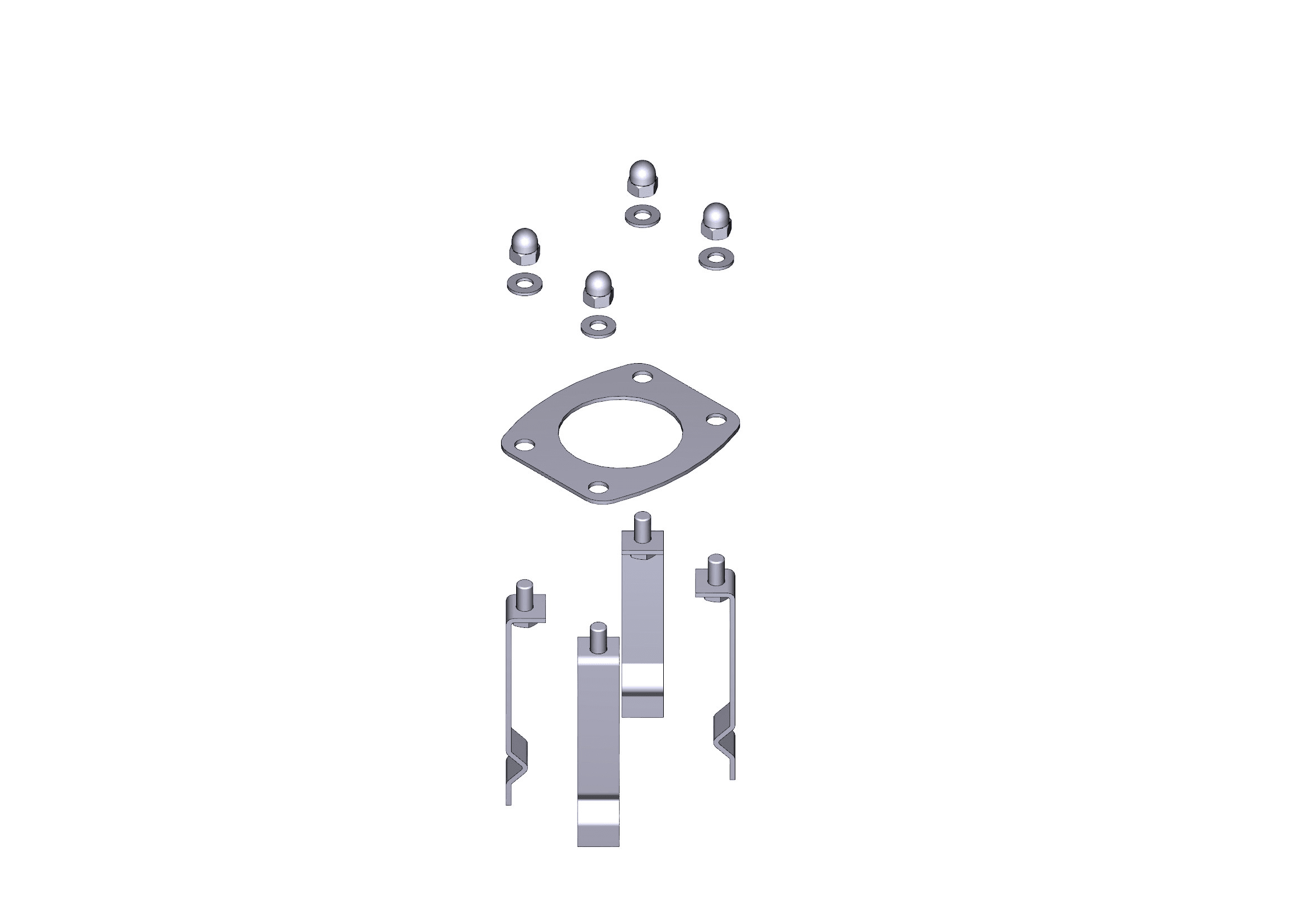 CAME SRL - CMC119RIR146 BASE ANCORAGGIO COLONNINA 52X38MM