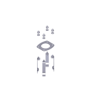 CAME SRL - CMC119RIR146 BASE ANCORAGGIO COLONNINA 52X38MM