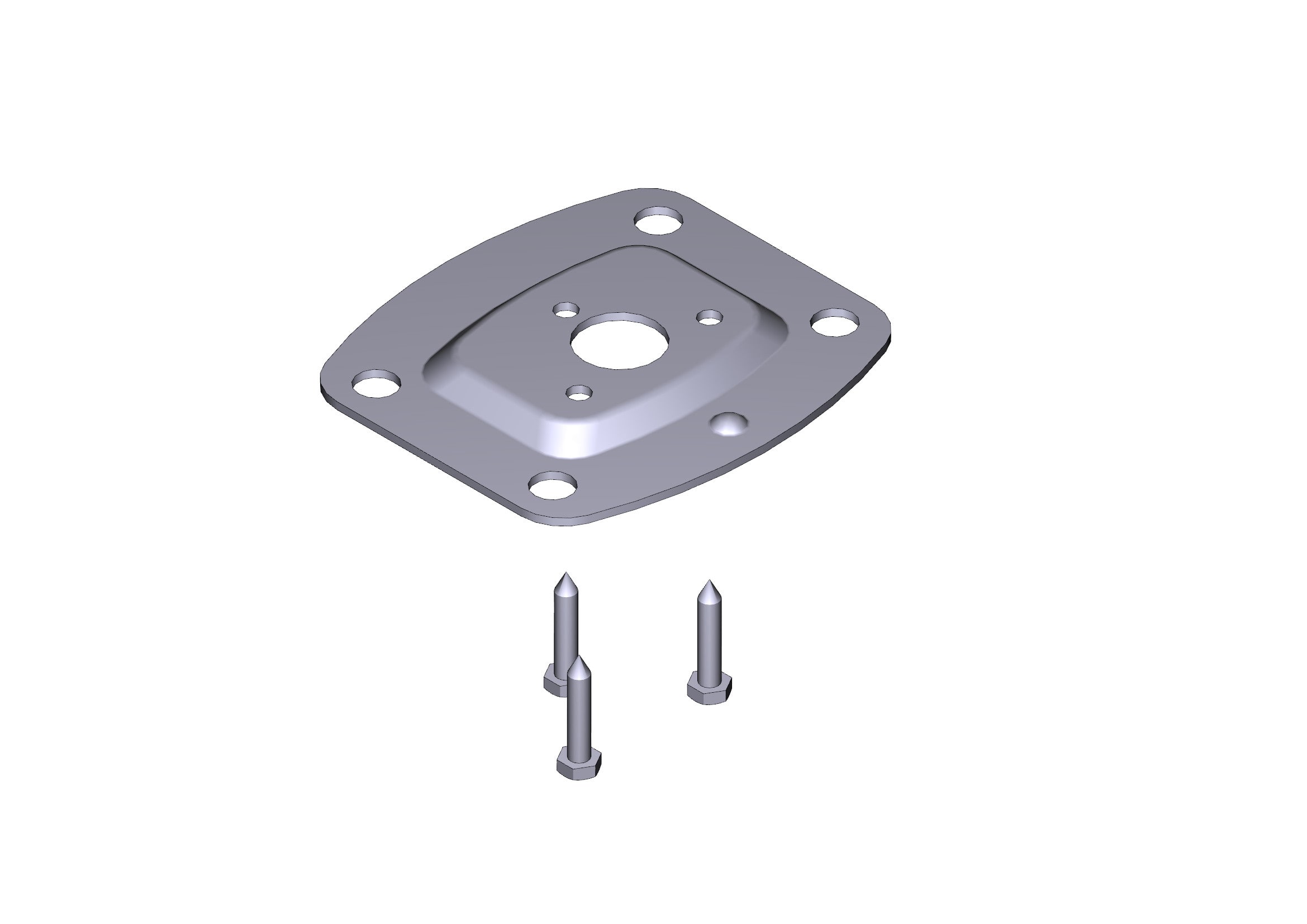 CAME SRL - CMC119RIR148 BASE COLONNINA NERA 52X38MM